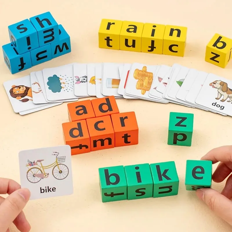 Interesting word competition, letter and English letter matching game, colorful block puzzle, children's interactive puzzle toys specification 2