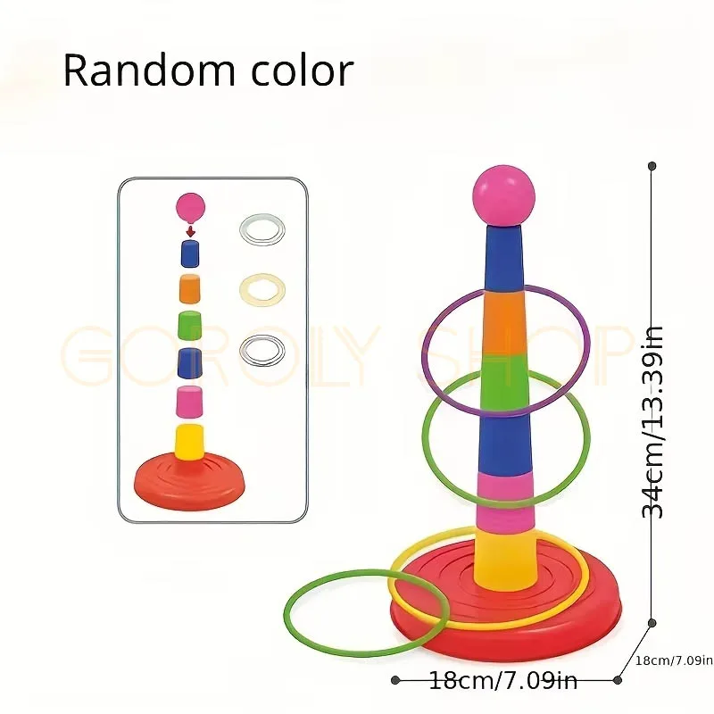1set Colorful Hoop Game Set - Outdoor Throwing Rings for Kids, specification 1