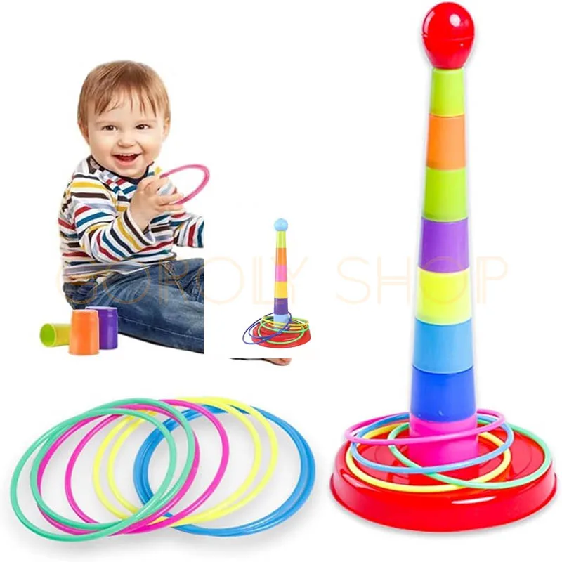 1set Colorful Hoop Game Set - Outdoor Throwing Rings for Kids, specification 2