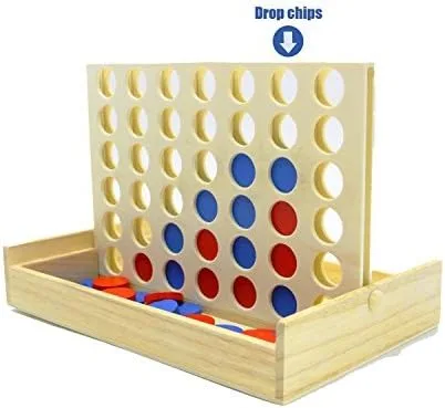 4 in a Row Wooden Board Game for Kids thumbnail 4