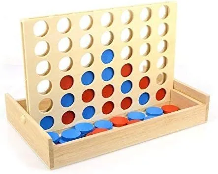 4 in a Row Wooden Board Game for Kids thumbnail 6