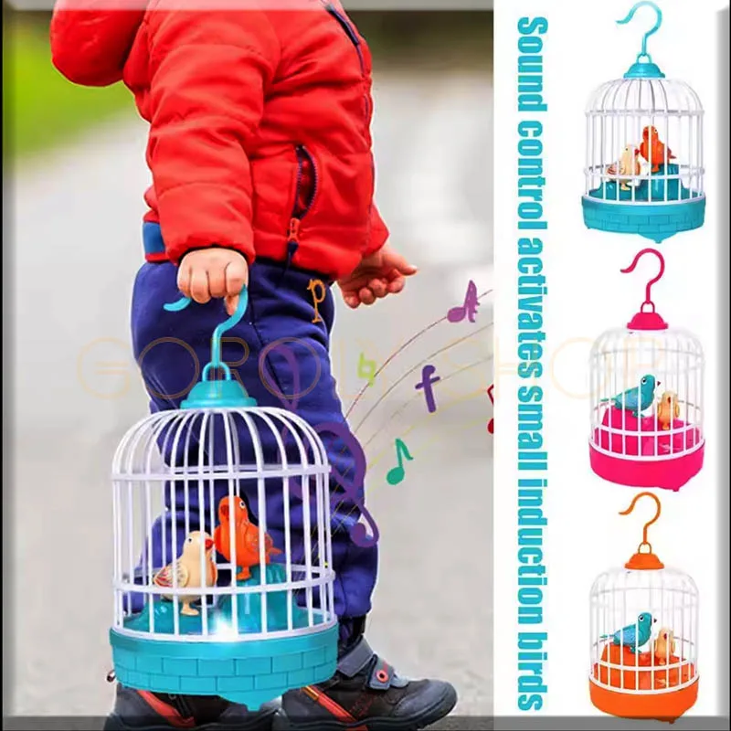 Children's Bird Cage Toys Electric Talking Birds Move Sing thumbnail 2