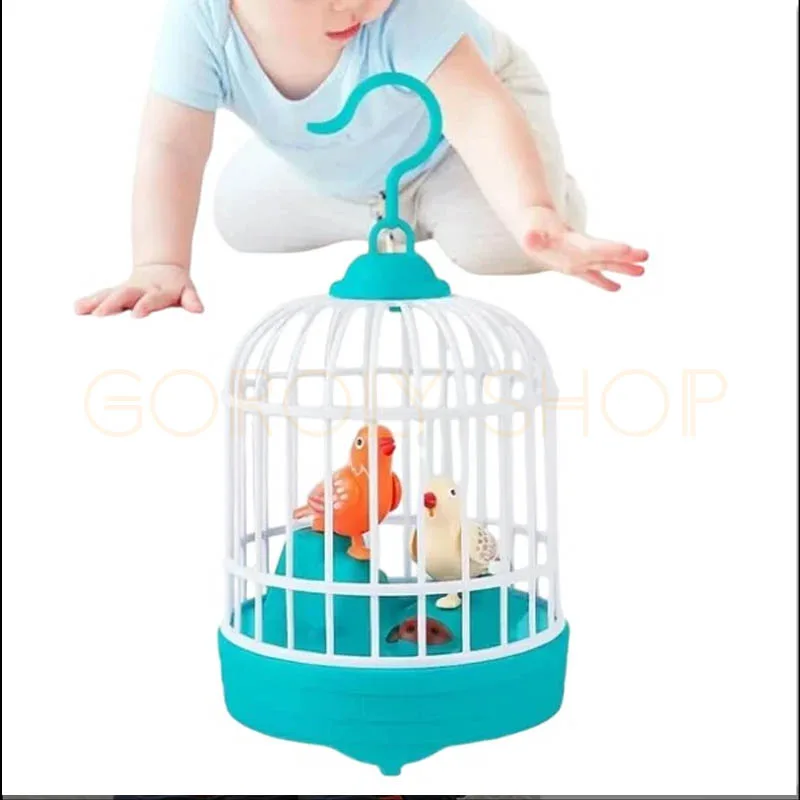 Children's Bird Cage Toys Electric Talking Birds Move Sing thumbnail 3