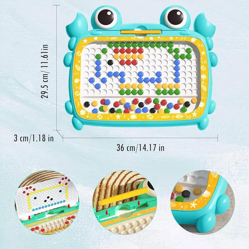 Crab Magnetic Drawing Board for Kids – Magic Slate Educational Toy for 2+ Years thumbnail 3