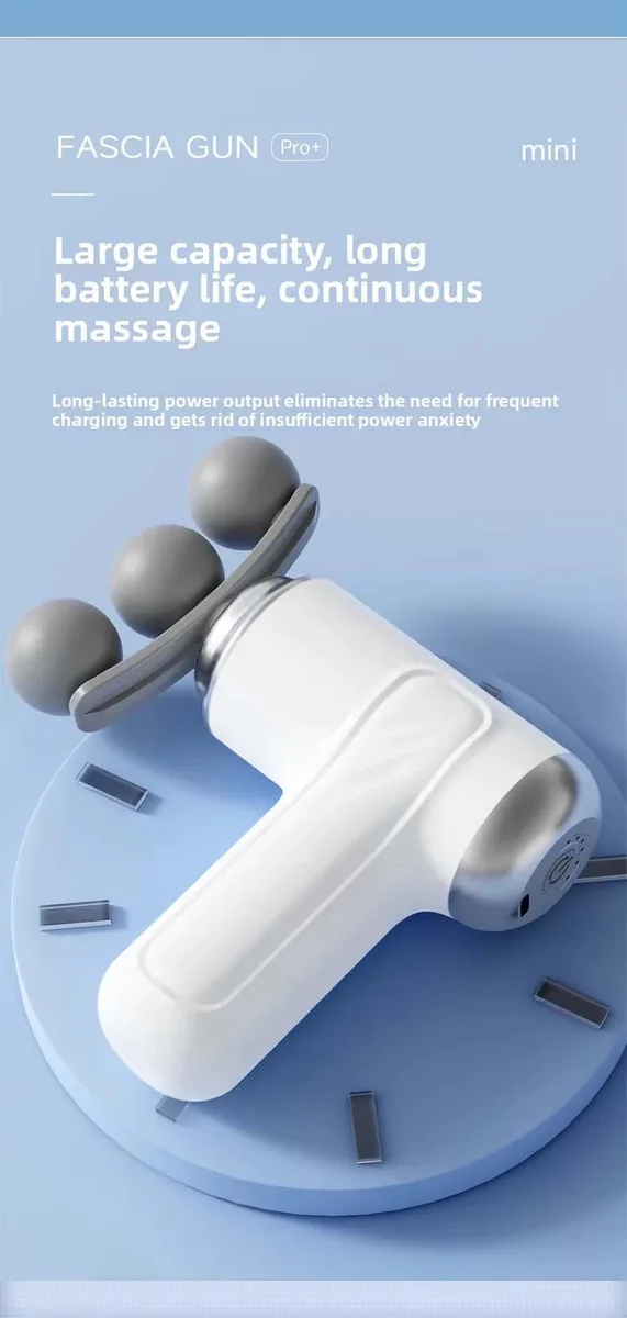 Fascia Gun Light Age 3-Head Deep Tissue Massage Gun thumbnail 4