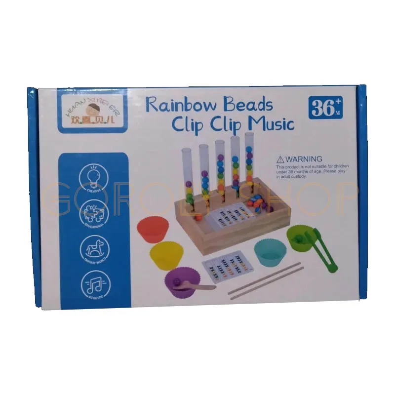 Rainbow Beads Clip-Clap Music Toy