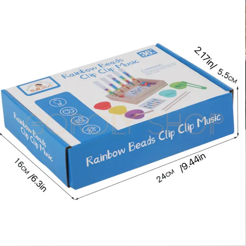 Rainbow Beads Clip-Clap Music Toy specification 1