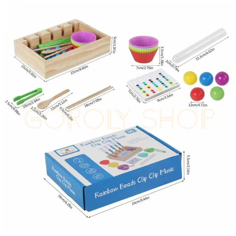 Rainbow Beads Clip-Clap Music Toy specification 3