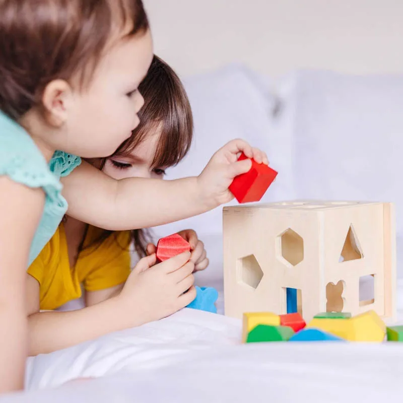 Fifteen Hole Shape Intelligence Box for Kids | Wooden Shape Sorting Montessori Toy thumbnail 4