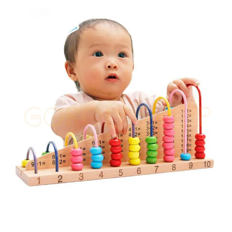 Wooden Double-Sided Calculation Shelf Abacus with Counting | Montessori Math Learning Toy for Kids thumbnail 2