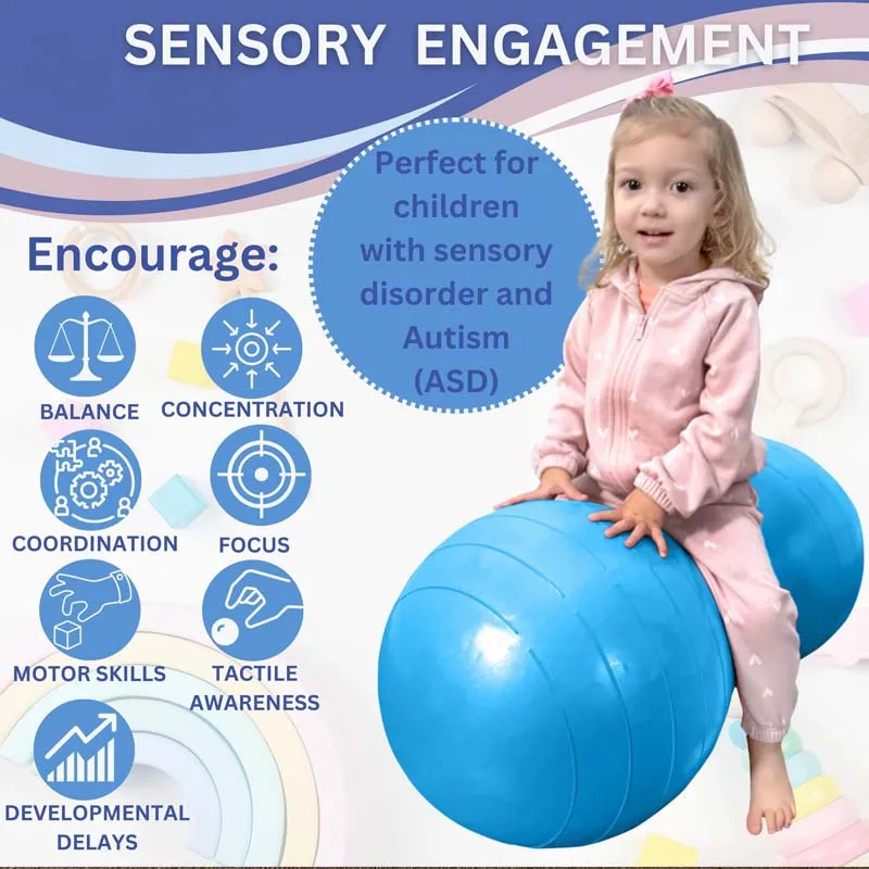 Peanut Ball for Kids | Sensory Therapy & Balance Exercise Fitness Ball thumbnail 2