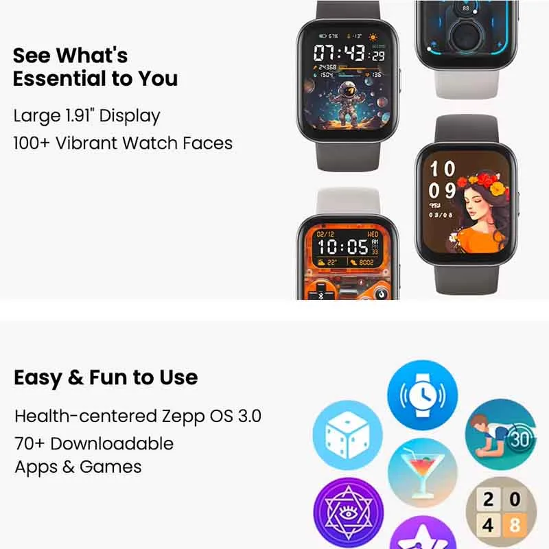 Amazfit Active & Amazfit Bip 5 Unity Smartwatch | Bluetooth Calling Fitness Tracker thumbnail 5