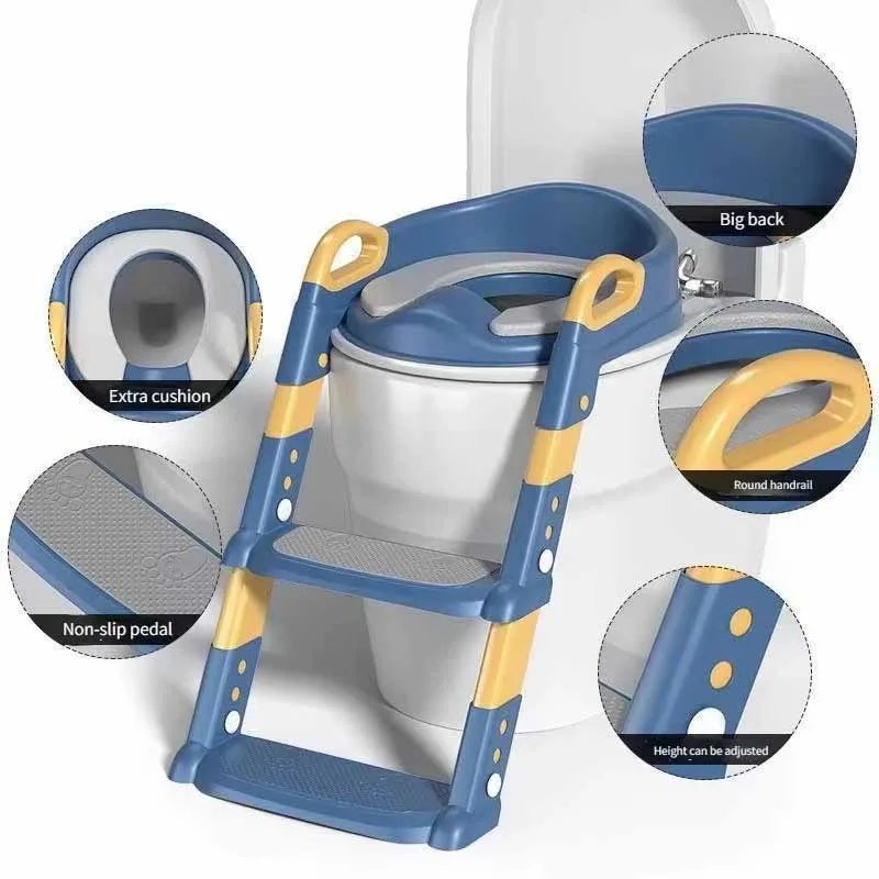 Adjustable toddler potty training seat with a built-in step ladder thumbnail 4