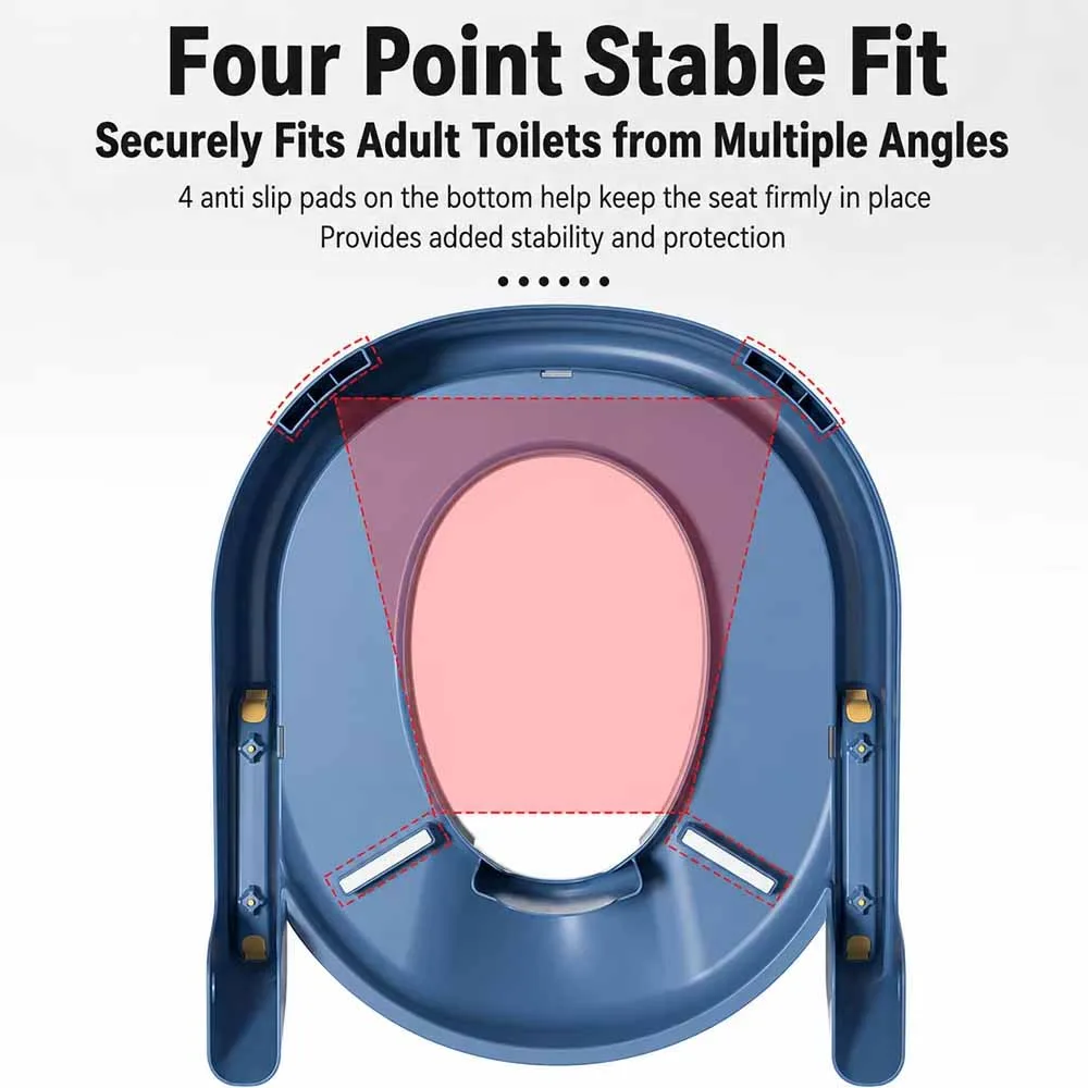Adjustable toddler potty training seat with a built-in step ladder specification 4