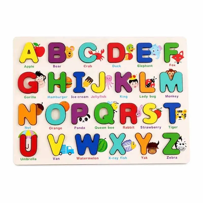  Wooden 3D ABC Alphabet Puzzle Board for Kids thumbnail 2