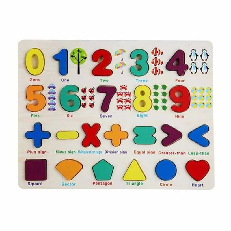 Early childhood educational wooden puzzle board by Sample Brand - Kids Learning