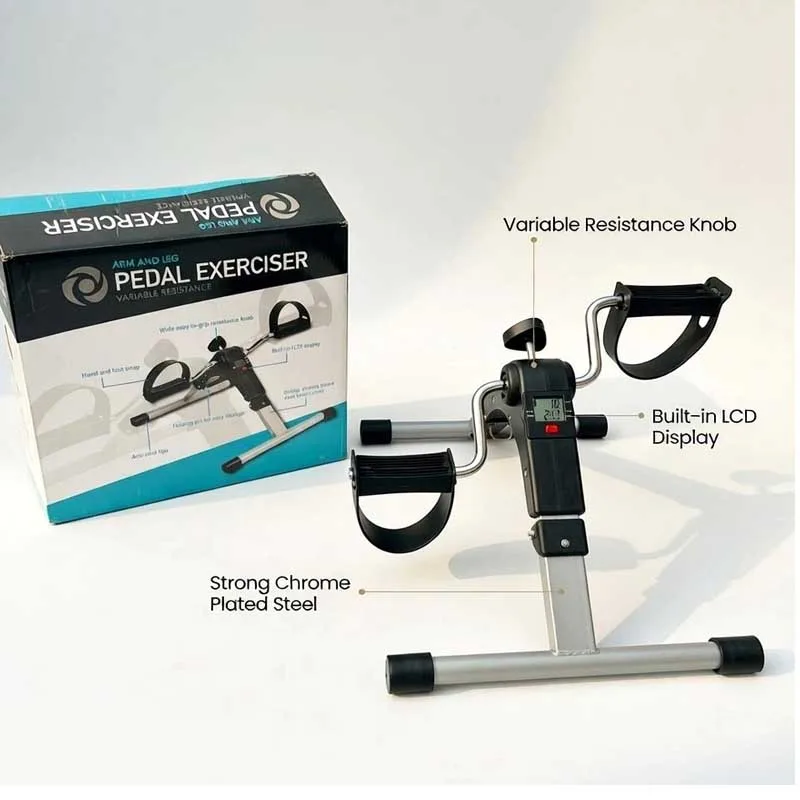 Folding Mini Pedal Bike Exerciser For Rehabilitation Arm Leg Cycling Exerciser by Sample Brand - Sports & Outdoors
